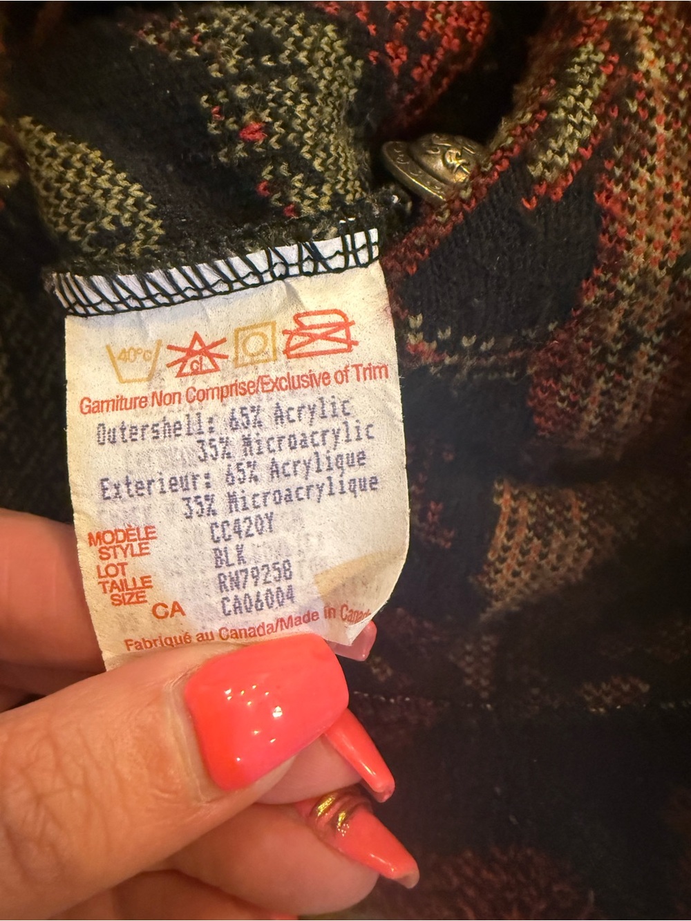 Vintage County Clothing Co Multicolor Fleece Horse Western Jacket - Picture 5 of 8